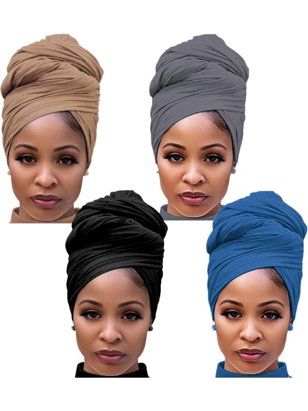 Soft 71" Long African Turban Hair Scarf - Stylish Head Wrap for Women